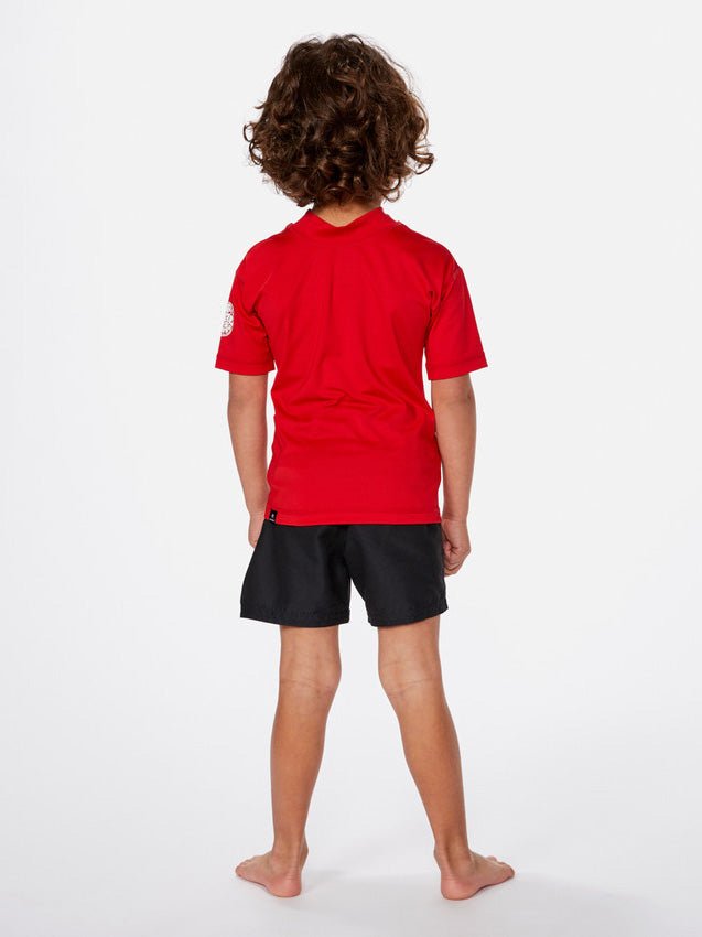 Kids Corps Kortærmet Rash UPF 50+ UV T-shirt - Børn (1 - 8 år) - Red - Gumpel & Co