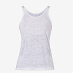 Doris Linen Tank Top - White - Gumpel & Co