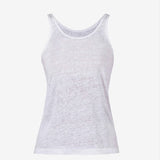 Doris Linen Tank Top - White - Gumpel & Co