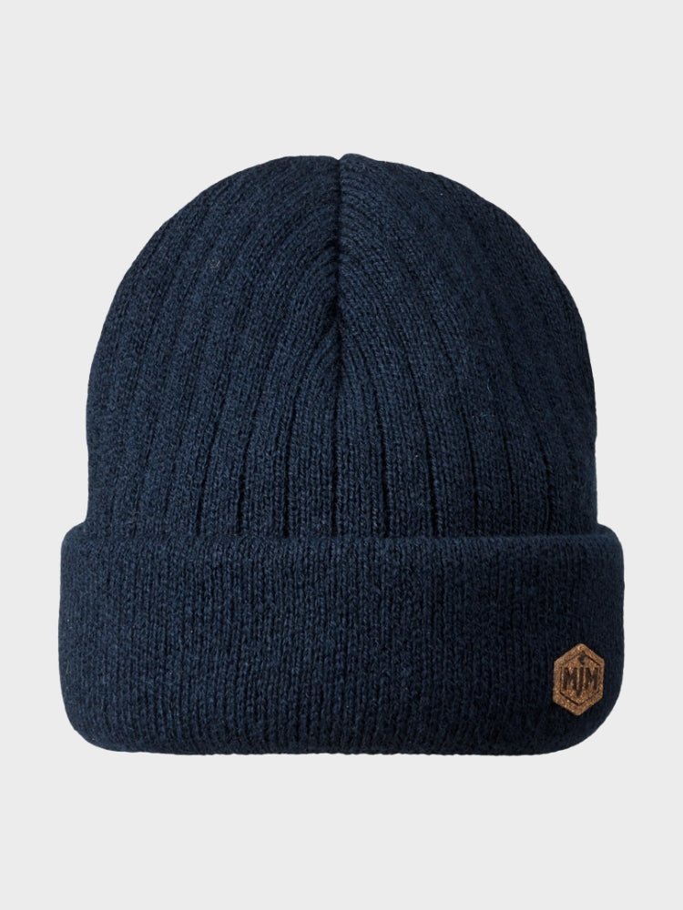 No Wind 32 Wool Mix Beanie - Unisex - Navy - Gumpel & Co