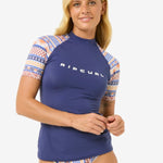 San Carlos Short Sleeves UPF Rash Vest - Dame - Dark Blue - Gumpel & Co
