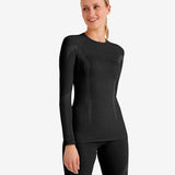 Long - sleeve Wool Tech Skiundertrøje - Dame - Sort - Gumpel & Co