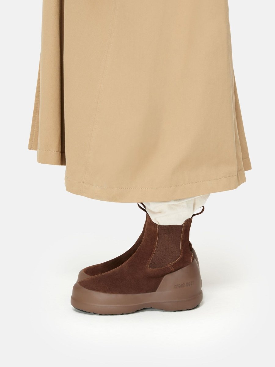 Luna Chelsea Suede Vinterstøvler - Unisex - Brown - Gumpel & Co