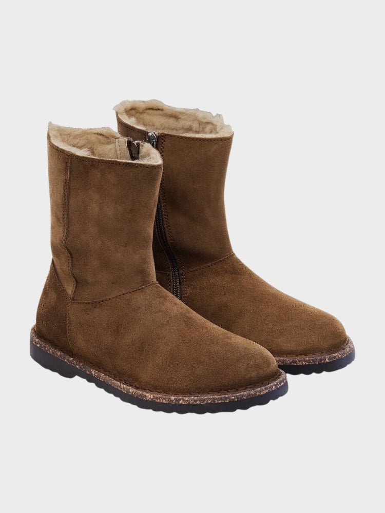 Uppsala Zip Shearling Regular - Womens - Dark Tea - Gumpel & Co