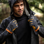 Deerskin Wool Tricot Handske - Herre - Navy/Chokolate - Gumpel & Co