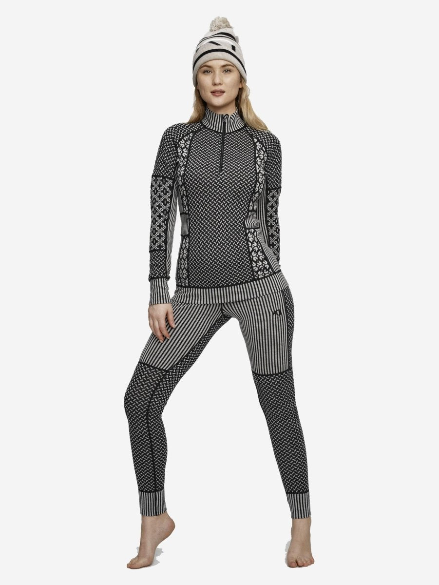 Women's Smekker 100% Merino Skiunderbukser - Dame - Black - Gumpel & Co