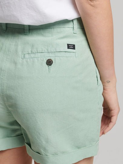 Women's Studios shorts i hør | Dame | Blue Surf - Gumpel & Co