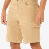 Classic Surf Cord Cargo Short - Herre - Khaki - Gumpel & Co