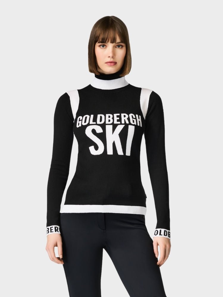 Noemi Long Sleeve Strik - Womens - Black - Gumpel & Co