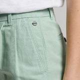 Women's Studios shorts i hør | Dame | Blue Surf - Gumpel & Co