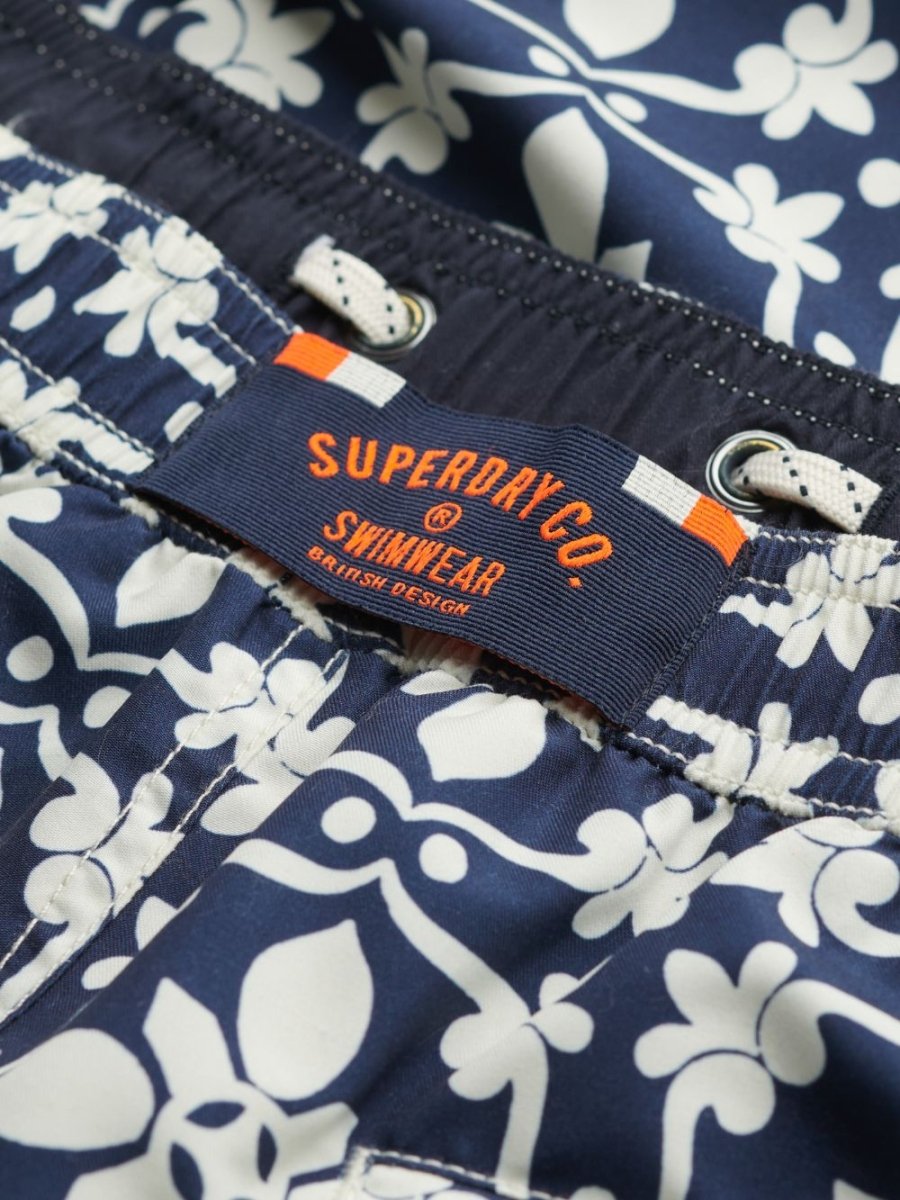 Tile Print 16 Badebukser - Herre - Navy Tala - Gumpel & Co