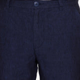 Men's - CHUCK REGULAR LINEN SHORTS - Total Eclipse - Gumpel & Co