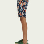 Men's Stuart Printed Chino Shorts - Herre - Navy Fruits Aop - Gumpel & Co