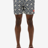 Tile Print 16 Badebukser - Herre - Navy Tala - Gumpel & Co