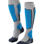 Men's SK2 Intermediate Wool Skisokker - Herre - Light Grey/Blue - Gumpel & Co