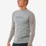 Rip Curl Shock UV Long Sleeve Rash Guard - Herre - Light Grey Marle - Gumpel & Co