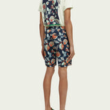 Men's Stuart Printed Chino Shorts - Herre - Navy Fruits Aop - Gumpel & Co