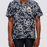 Men's Allov Hibiscus SS Shirt - Herre - Vintage Black - Gumpel & Co