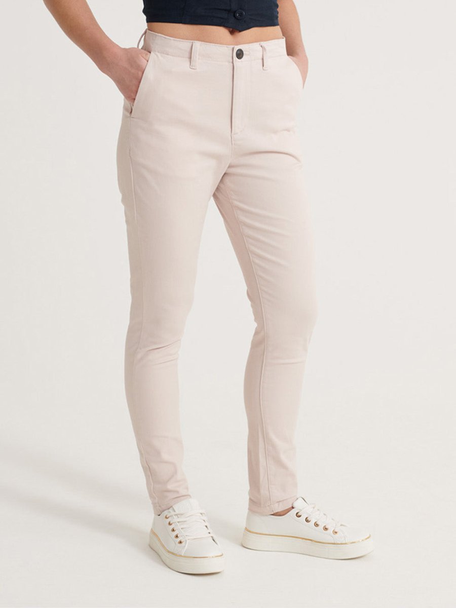 NEW CITY CHINO BUKSER TIL KVINDER | SILVER CLOUD - Gumpel & Co