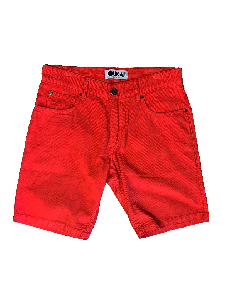 Cord Fløjls Shorts | Herrer | Red - Gumpel & Co