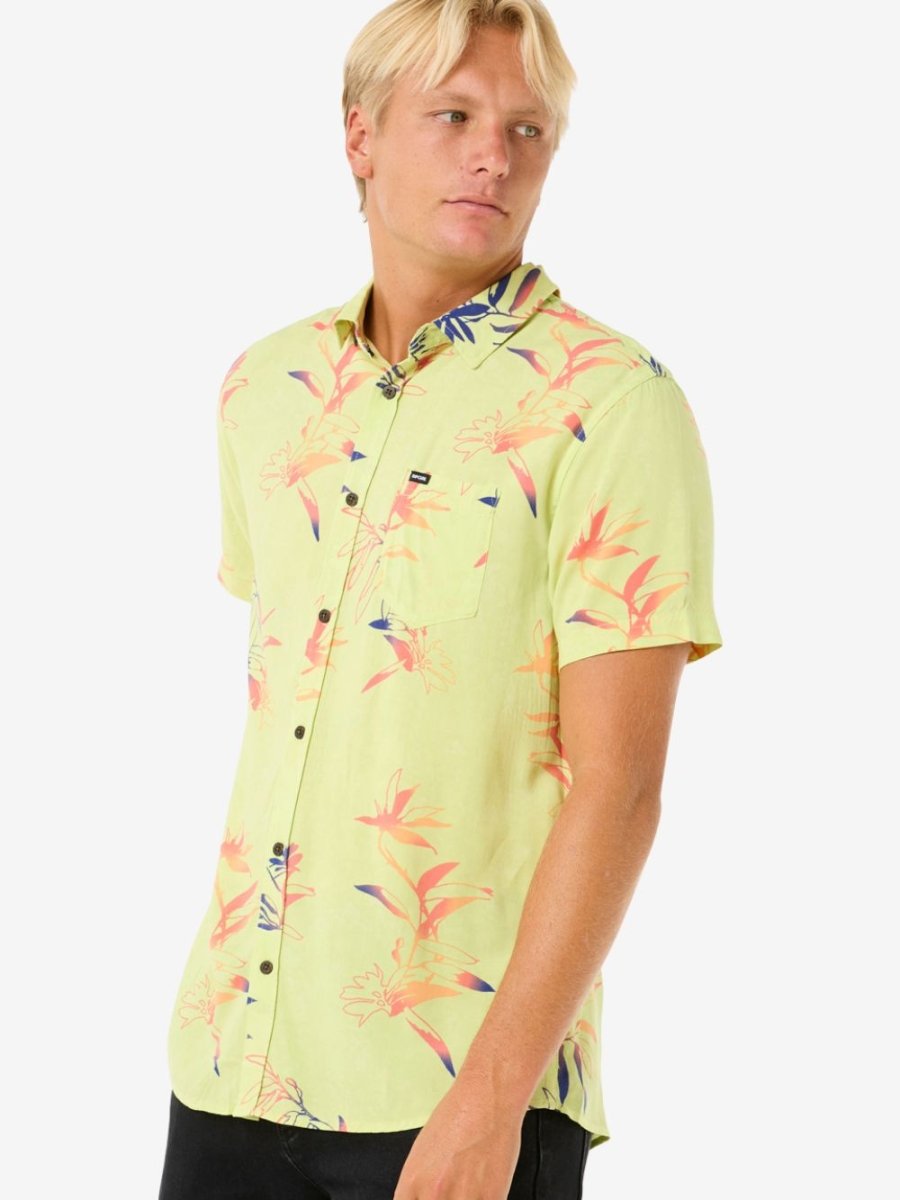 Fun Times Short Sleeve Shirt - Herre - Lime Wash - Gumpel & Co
