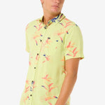 Fun Times Short Sleeve Shirt - Herre - Lime Wash - Gumpel & Co