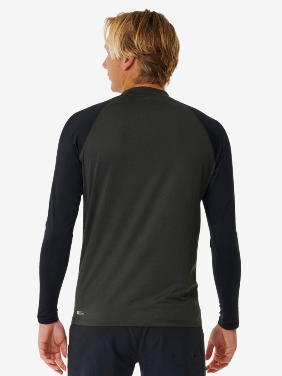 Shock UV Long Sleeve Rash Guard - Herre - Black Marle - Gumpel & Co