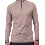 Men's Feel Half Zip Midlayer - Herre - Almond (lysebrun) - Gumpel & Co