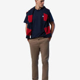 T-shirt with logo patch - Men - Navy Blue - Gumpel & Co