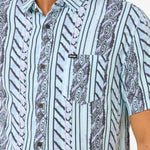 Fun Times Short Sleeve Shirt - Herre - Light Aqua - Gumpel & Co