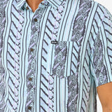 Fun Times Short Sleeve Shirt - Herre - Light Aqua - Gumpel & Co