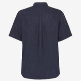 Men's CUSTOM FIT LINEN SHORT SLEEVE SHIRT - Total Eclipse - Gumpel & Co