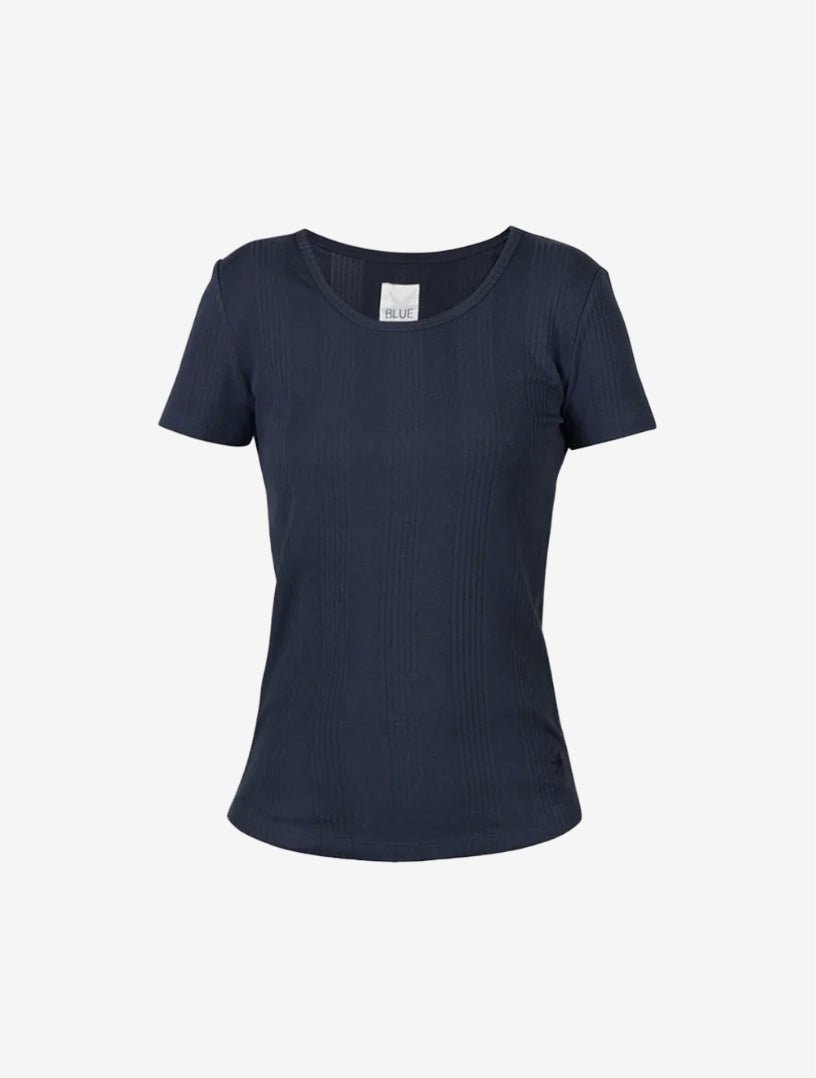 Dodo Rib Tee - Dame - New Navy - Gumpel & Co
