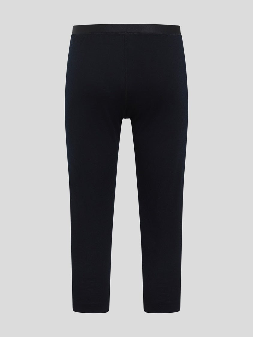 Men's Natural Merinould 200g/m2 3/4 Skiunderbukser - Herre - Black - Gumpel & Co