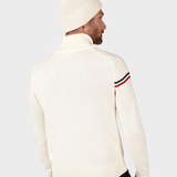 Odysseus Halfzip Merino Strik - Herre - Hvid - Gumpel & Co