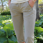 Dalia Capri Pants - Dame - Khaki - Gumpel & Co