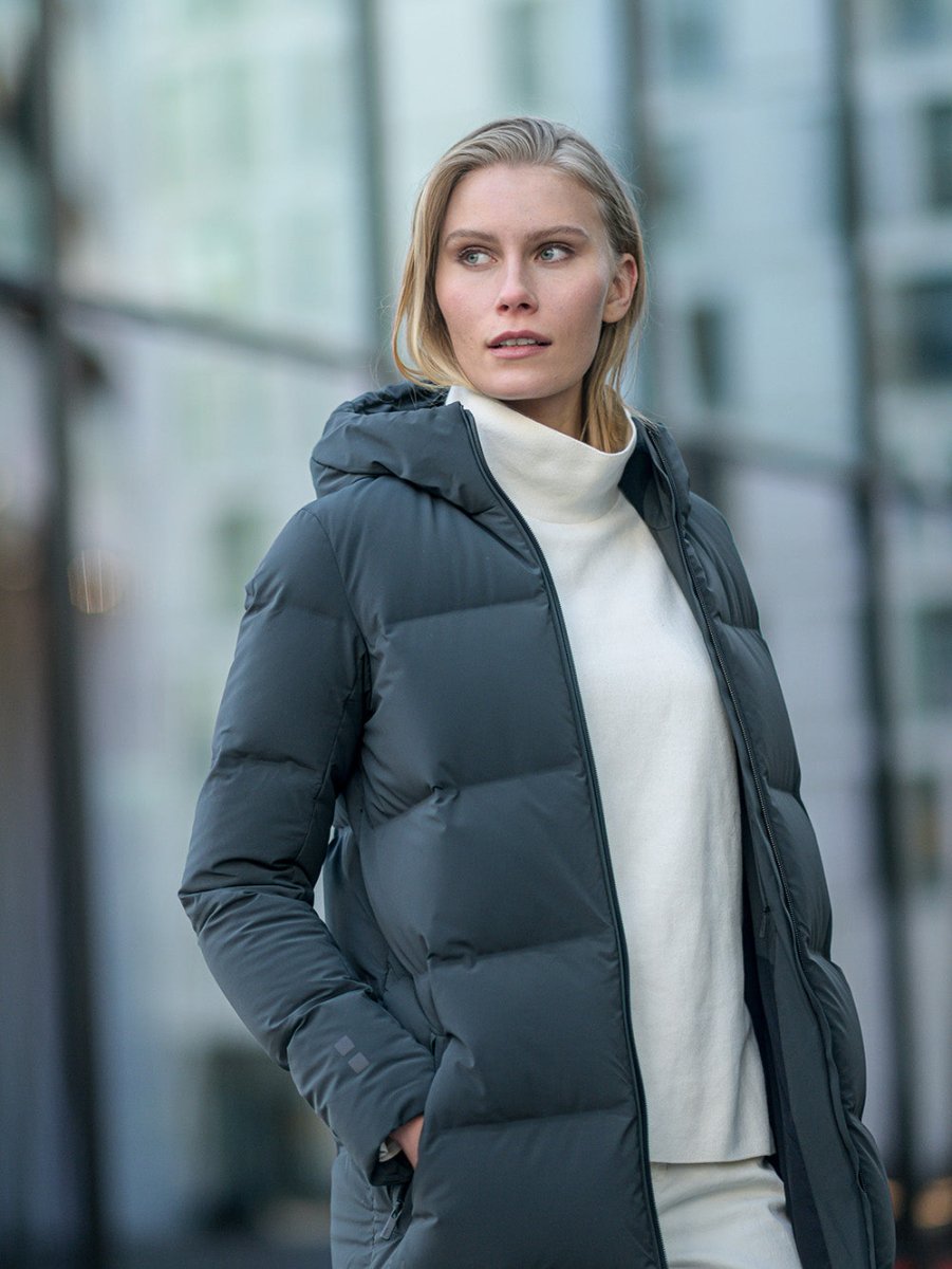 Infinity Dunfrakke - Dame - Night Olive - Gumpel & Co