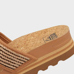 REEF Cushion Vista Hi - Sandaler til damer - Chocolate Raffia