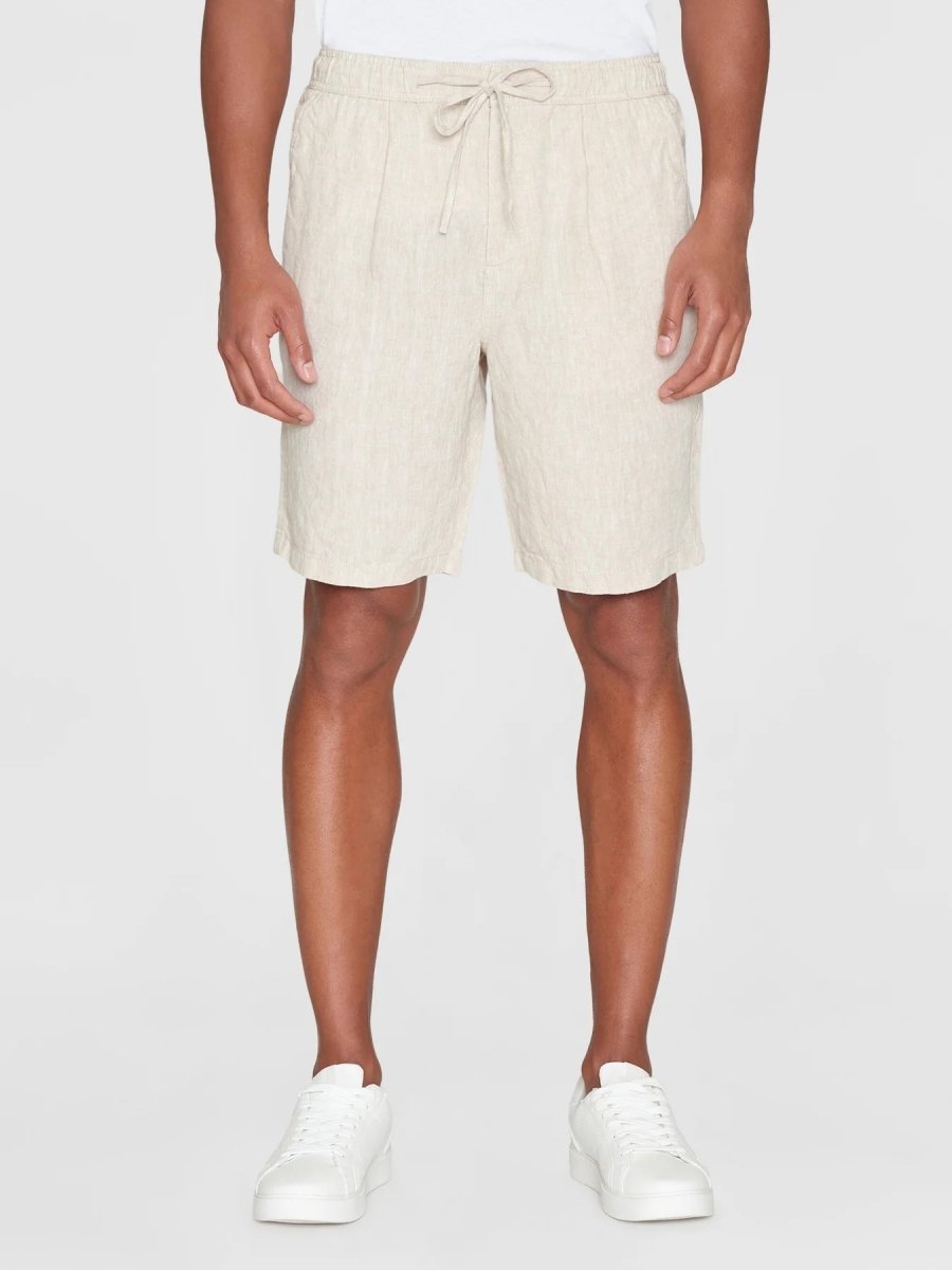 Men's Loose Hør Shorts - Herre - Light feather gray - Gumpel & Co
