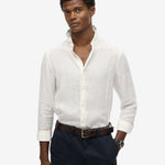 Vacation L/S Linen Shirt - Men - Optic - Gumpel & Co