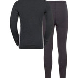 Men's Active Warm Skiundertøjssæt - Dark Grey/Grey Melange - Gumpel & Co