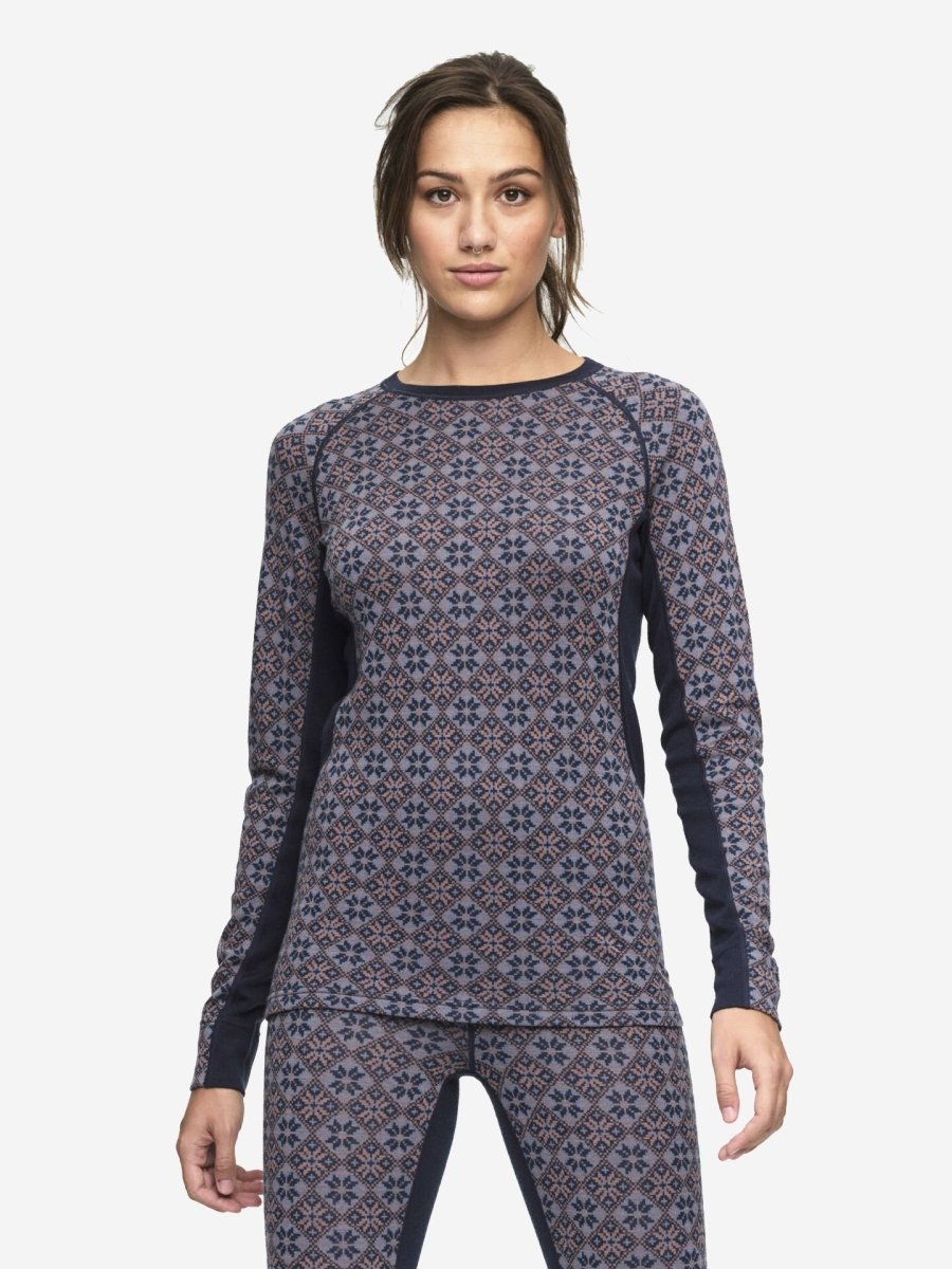 Women's Rose Light 100% Merino Skiundertrøje - Dame - Royal - Gumpel & Co