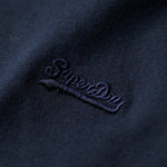 Men's Vintage Logo Embroidered Henley LS Tee - Herre - Eclipse Navy - Gumpel & Co