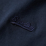 Men's Vintage Logo Embroidered Henley LS Tee - Herre - Eclipse Navy - Gumpel & Co