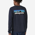 Long Sleeved P 6 Logo Responsibili Tshirt - Herre - Navy - Gumpel & Co