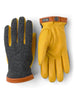 Deerskin Wool Tricot Glove - Men's - Charcoal/Natural Yellow