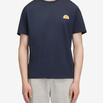 Plain T-shirt With Archive Logo - Herrer - Navy - Gumpel & Co