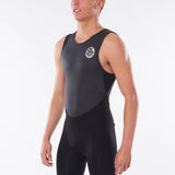 Men's Dawn Patrol Short John Back Zip 1,5mm Våddragt | Herre | Black - Gumpel & Co