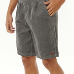 Men's Classic Surf Cord Volley Fløjlsshorts - Herre - Charcoal Grey - Gumpel & Co