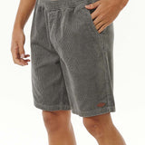 Men's Classic Surf Cord Volley Fløjlsshorts - Herre - Charcoal Grey - Gumpel & Co